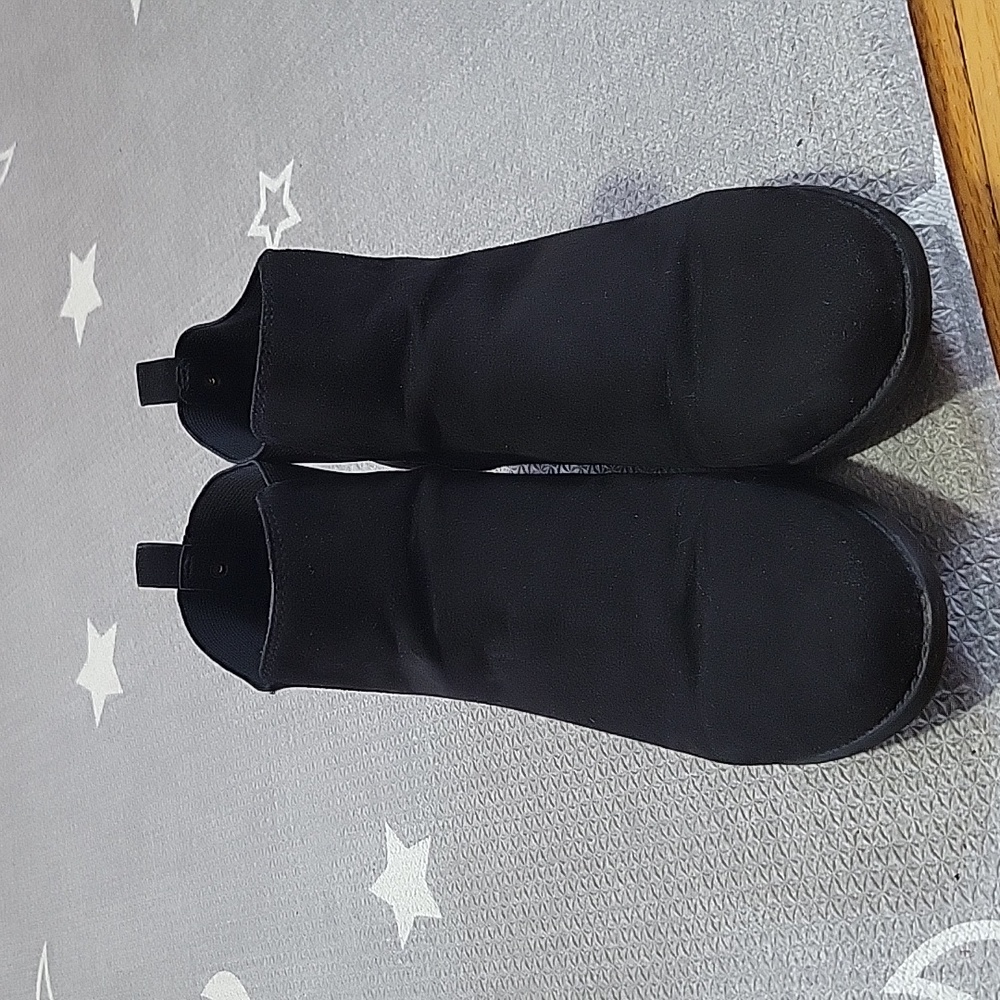 Black suade booties